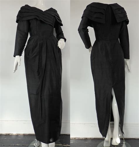 Vintage 1980s Laura Ashley Silk Dress Vampy Gothic 80s Dress Etsy