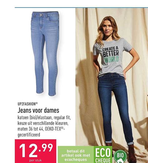 upfashion jeans voor dames aanbieding bij aldi