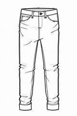 Jeans Drawing Drawings Sketches Sketch Template Fashion Denim Line Trousers Technical Flat Pants Boyfriend Google Calça Clothing Flats Men Coloring sketch template