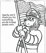 Coloring Pages Hose Getcolorings Fire Extinguisher sketch template