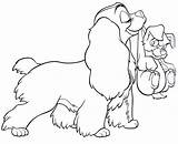 Disney Coloring Pages Lady Scamp Walt Fanpop Characters sketch template
