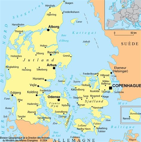 danemark cartes  informations sur le pays