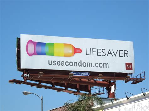 daily billboard safe sex condom billboards advertising for movies tv fashion drinks