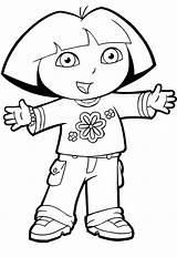 Dora Coloring Explorer Pages Colouring Printable Downloadable Girls sketch template