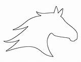 Horse Stencil Printable Template Stencils Head Outline Patterns Pattern Templates String Patternuniverse Print Horses Easy Crafts Drawing Cut Quilt Shape sketch template