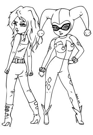 printable harley quinn coloring pages  adults  kids lystokcom