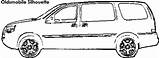 Oldsmobile Silhouette Dimensions sketch template