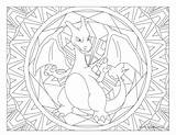 Charizard Colouring Kanto Windingpathsart Pikachu Pokémon Starters Mindfulness sketch template