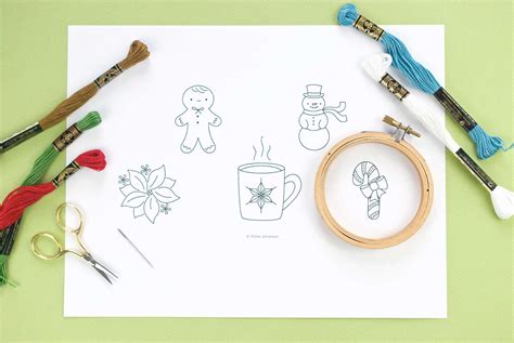 christmas hand embroidery patterns
