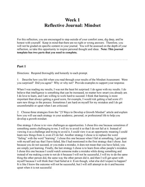 reflection paper     reflective essay