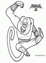 Panda Coloring Kung Fu Monkey Master Furious Five Fun sketch template