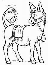 Donkey Coloring Pages Print Color Idea Nice Ass Childrens Coloring2print Gif sketch template