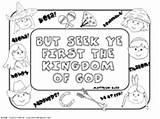 Coloring First Kingdom God Ye Seek Template sketch template