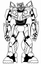Bumblebee Coloring Transformer Pages Kids sketch template