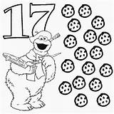 Coloring Pages Number Sesame Cookie sketch template
