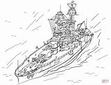 Uss Battleship Ships Marynarka Wojenna German Submarine Armada Supercoloring Kolorowanka Submarines Panzer Drukuj sketch template