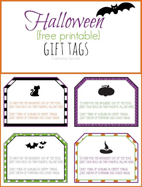halloween pillowcase  gift tag idea