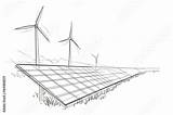Wind Turbines Sketches sketch template