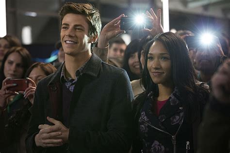Image Barry Allen Grant Gustin And Iris West Candice