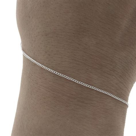 mm  sterling silver flat curb chain xcm perles