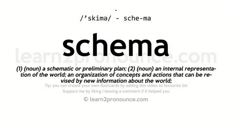 schema pronunciation  definition youtube