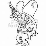 Cowboy Clipart Viewed Gunslinger Angry Drawing Members Also These Who sketch template