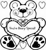 Special Printable Printables Coloring Pages Valentine Beary Valentines Sheets Activity Fun Crafts Version sketch template