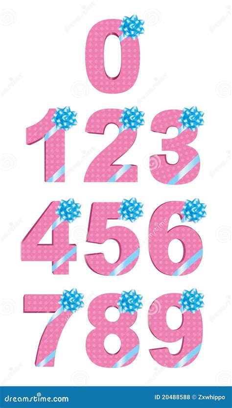 number design stock vector illustration  blue spring