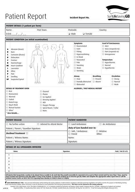 Free 14 Patient Report Forms In Pdf 5d2