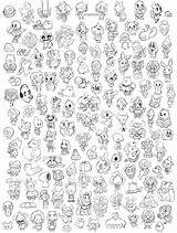 Undertale Coloring Frisk Every Kym sketch template