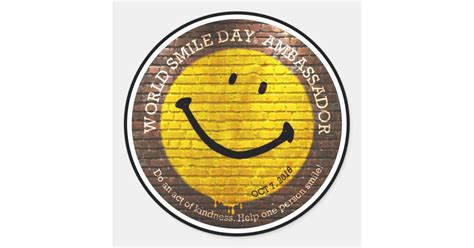 world smile day  stickers zazzle