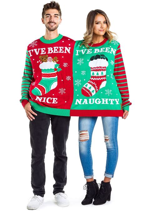 Tipsy Elves Naughty And Nice Two Person Ugly Christmas Sweater