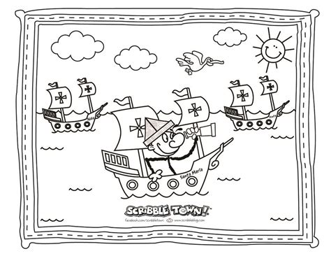 simplicity  columbus day coloring pages