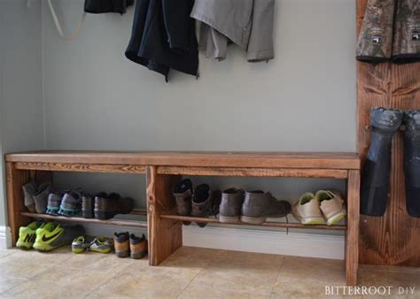 bench  shoe storage  woodworking plancom