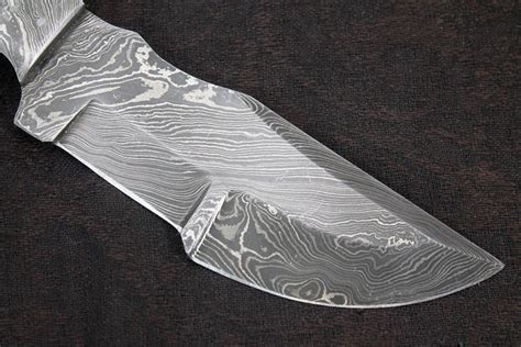 128fi full tang damascus steel fixed blade knife and dollar wood and