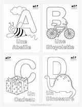 Activity Maternelle Colouring Flashcards Mrprintables Lettres sketch template