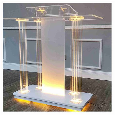 buy weobnaq transparent acrylic podium  wheels pulpits  churches rolling podium floor