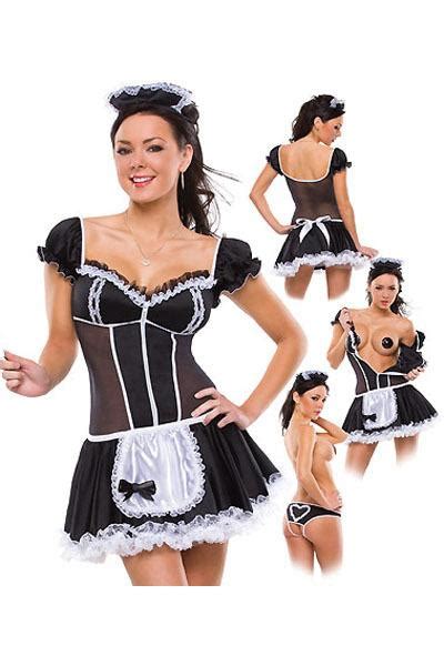 2020 Plus Size Women Sexy Late Nite French Maid Costume