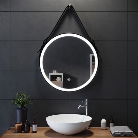 led illuminated bathroom mirror  demister modern designer xmm ebay