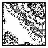 Zentangle Easy Zentangles Patterns Doodle Drawing Coloring Doodles Pages Zen Tangle Designs Doodling Line Color Zendoodle Negative Space Cool Colouring sketch template