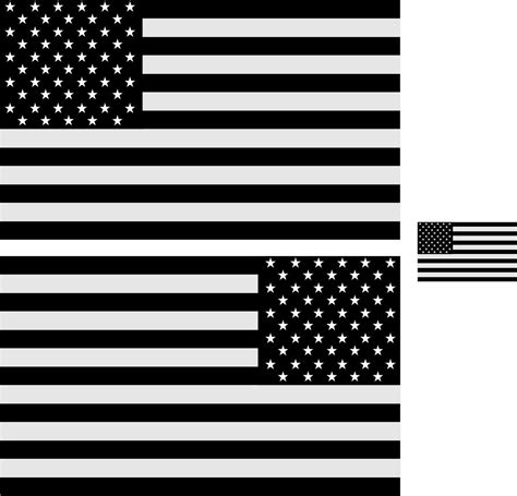 american flag  reflective blackwhite stickers  decal standard