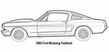 1965 Fastback Carros Pinewood Dubujos Fairlane Deportivos sketch template