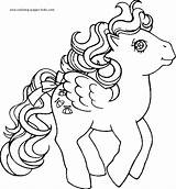 Pony Pages Little Coloring Color Cartoon Back Sheets Printable sketch template