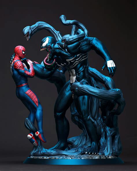 venom vs spiderman 3d print model 3d model 3d printable cgtrader