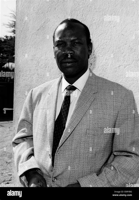 president  botswana seretse khama standing  stock photo