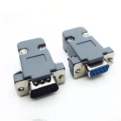 set rs serial port connector db female socket plug connector  pin copper rs  adapter