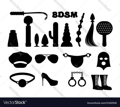 fetish sign sex icons for bdsm sextoys for xxx vector image