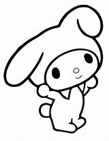 Kawaii Coloring Kitty Pages Hello Bunny Kids sketch template