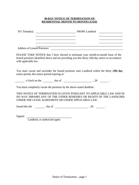 notice  terminate lease  template pdffiller