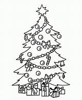 Tree Christmas Coloring Pages Kids Printable sketch template